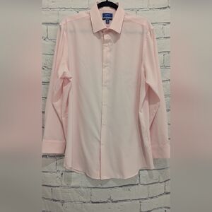 Apt. 9 Pink Premier Flex Button Down Dress Shirt Men's Size 16-16 1/2 Large NWOT